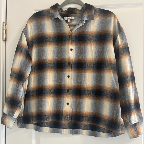 - MADEWELL Flannel Westlake Shirt In Allen Plaid Size Médium - Picture 3 of 13